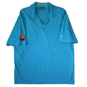 Nike Golf Fit Dry Short Sleeves Jersey Golf Polo Shirt Men Size L Blue Sunbelt